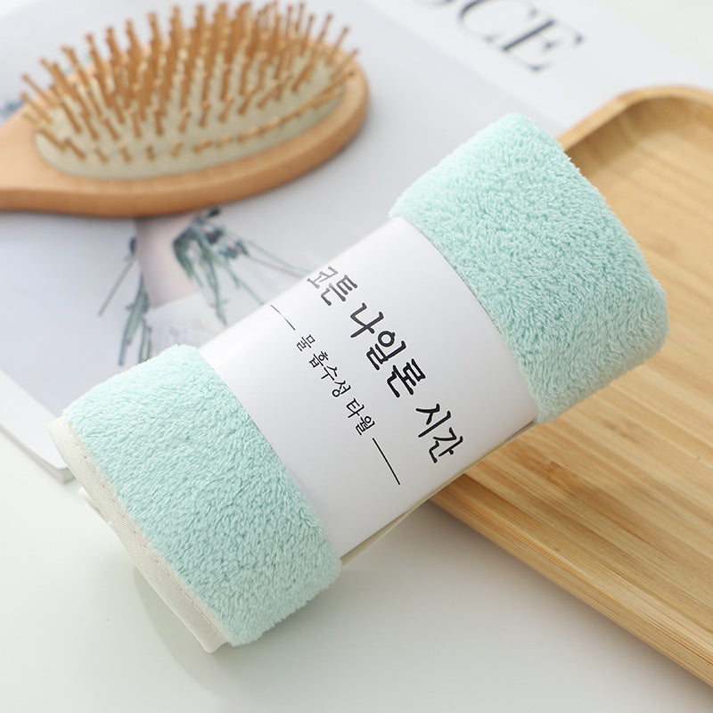 High-density Coral Fleece Thickened And Strongly Absorbent Face Towel