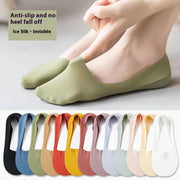 Ice Silk Socks Women's Boat Socks Summer Thin Cotton Bottom
