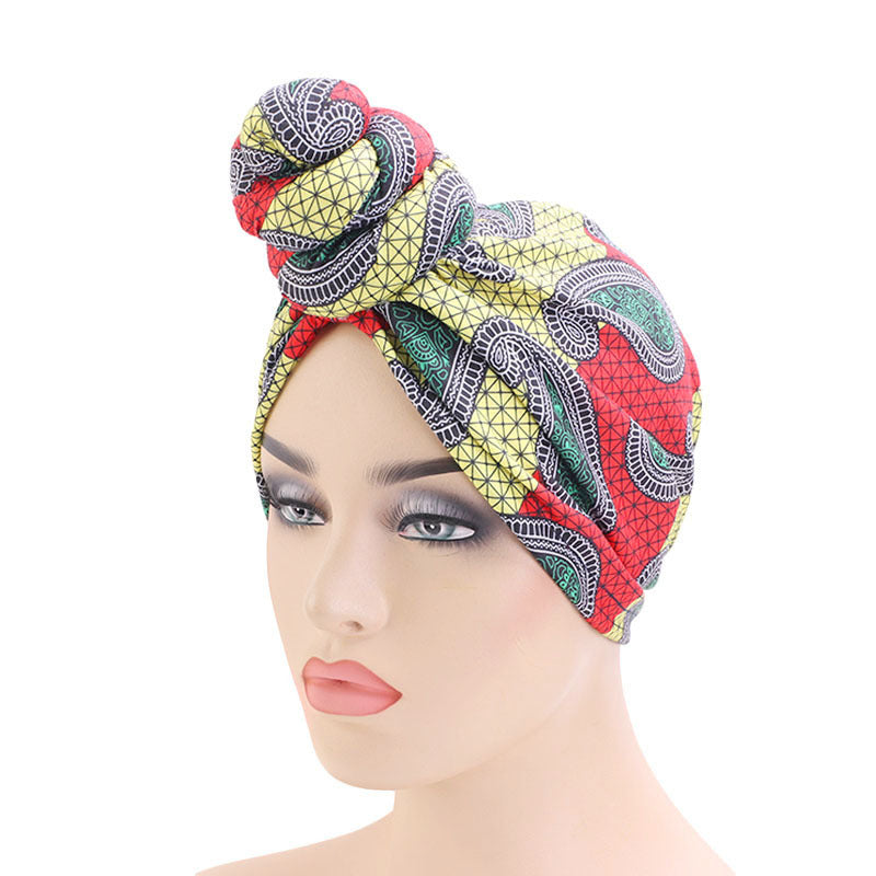 Vortex flower headscarf hat