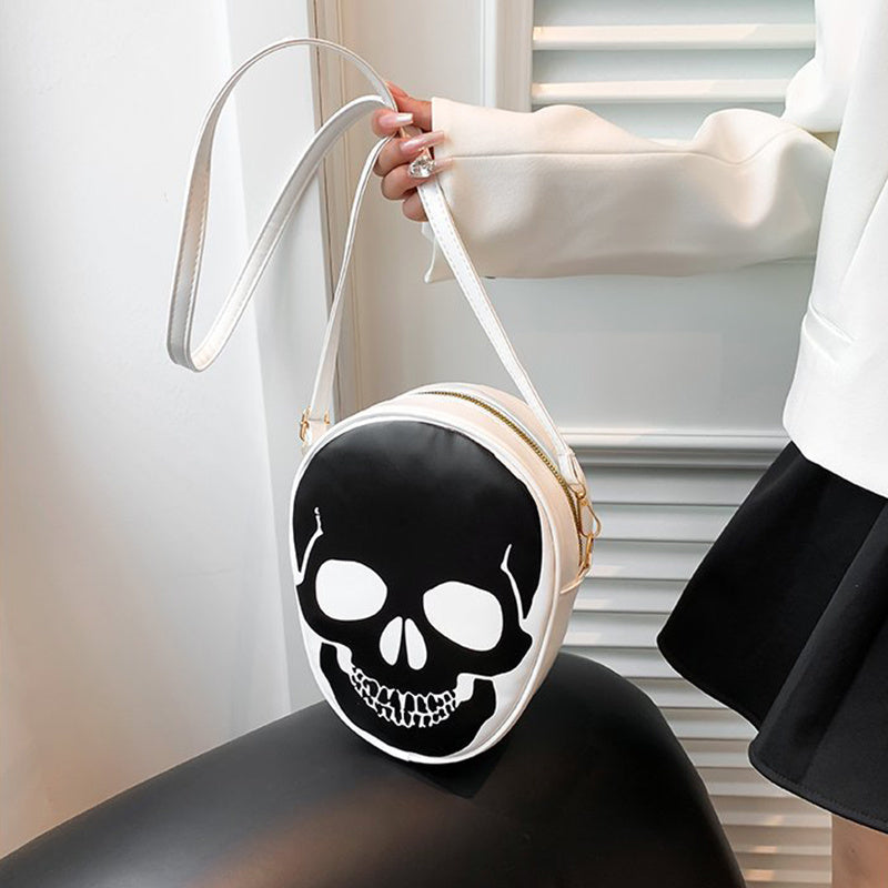 Halloween Skull Shoulder Bag – Funny Crossbody Messenger Phone Purse