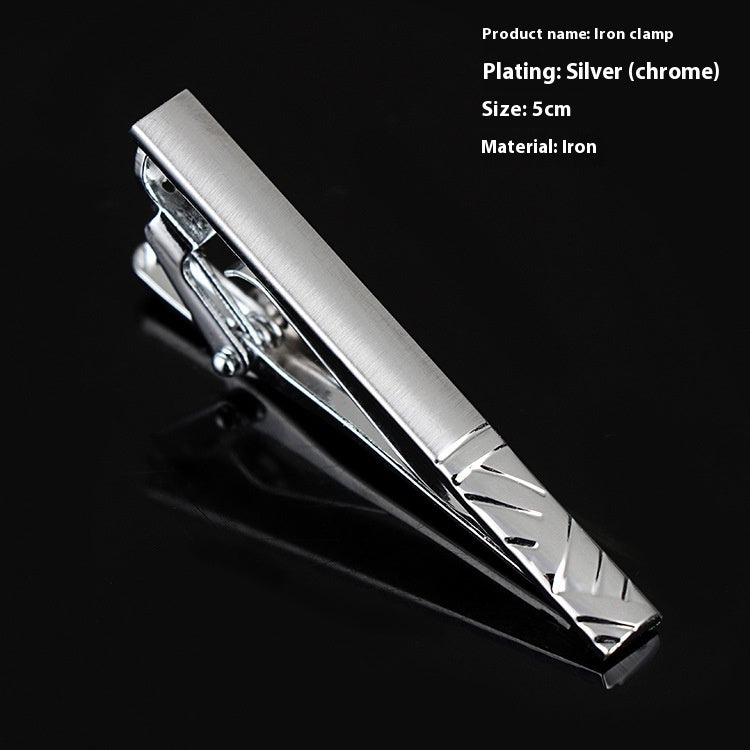 Men's Silver Short Tie Clip