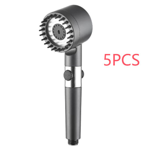 3-Gear Adjustable High-Pressure Shower Head – Household Bath Nozzle with Hose