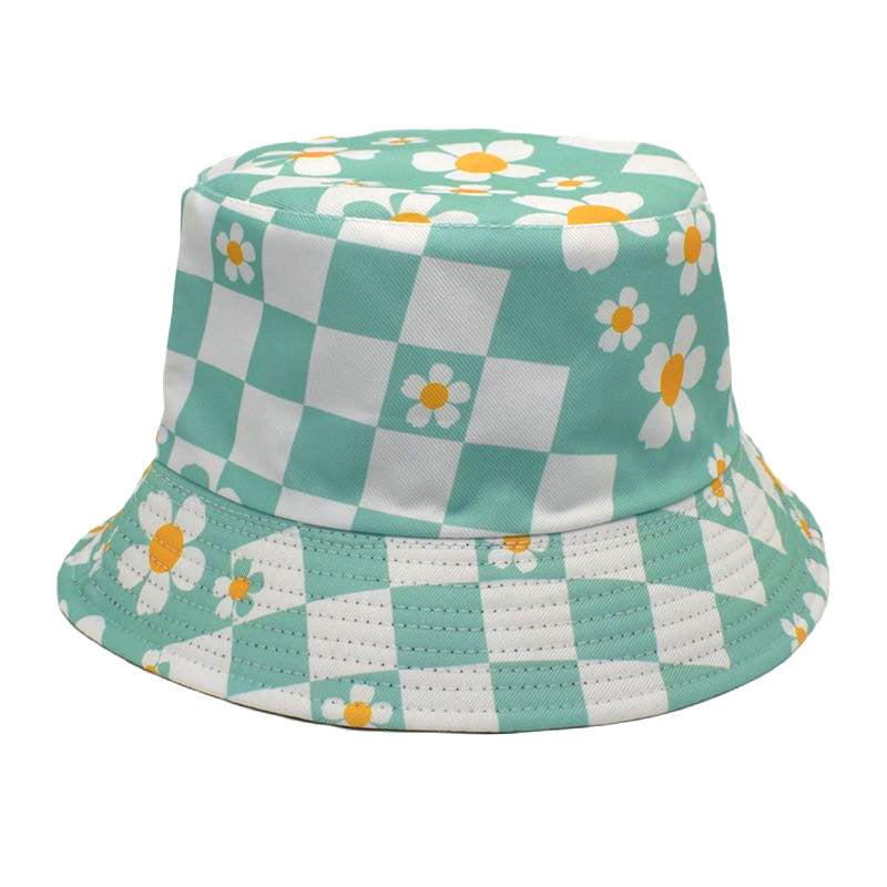 Korean Style Chessboard Plaid Bucket Hat