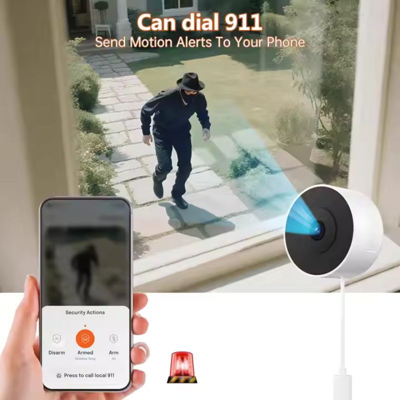 AI Smart WiFi Security Camera with Motion Detection and HD Control