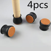 4Black chair foot cover felt