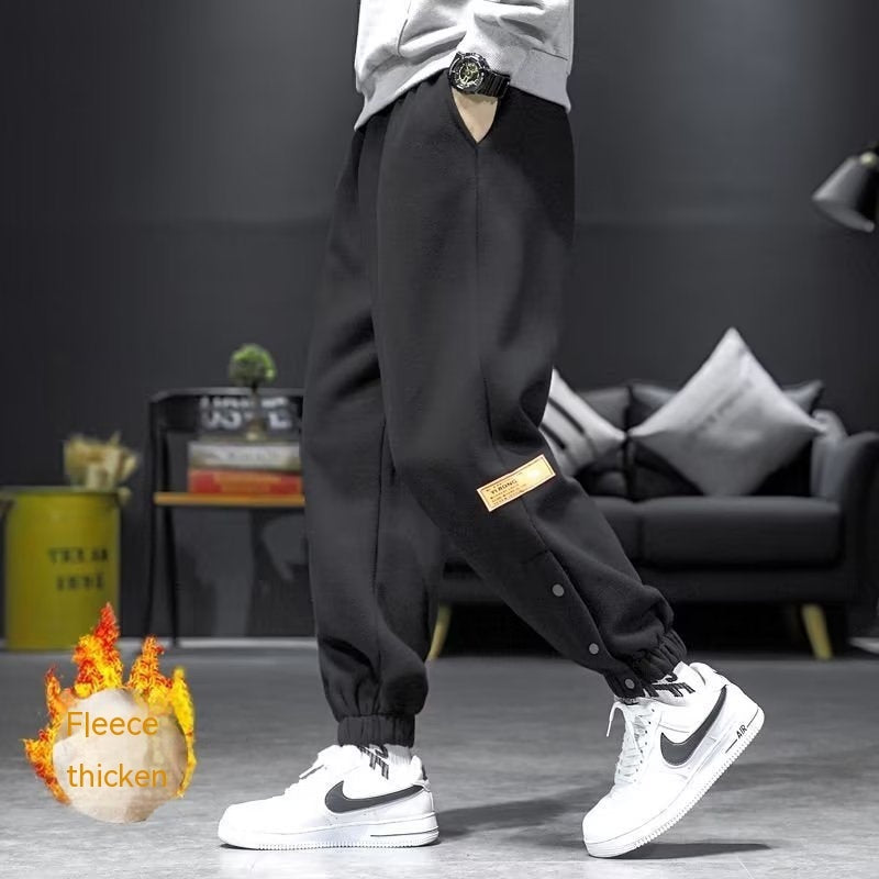 Men’s Velvet Padded Winter Casual Pants – Warm Thick Trousers