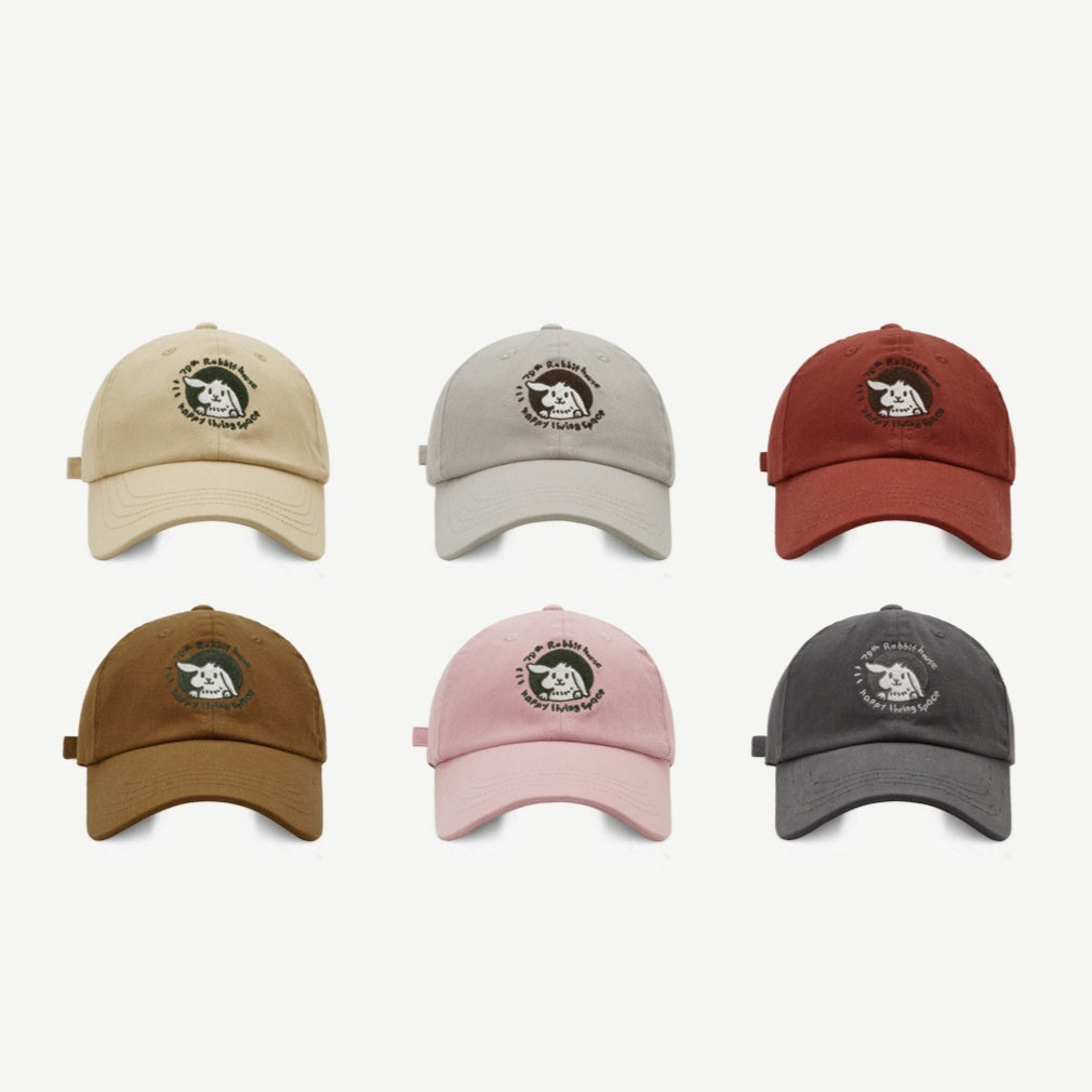 Hat Female Sweet Cute Rabbit Embroidered Baseball Cap