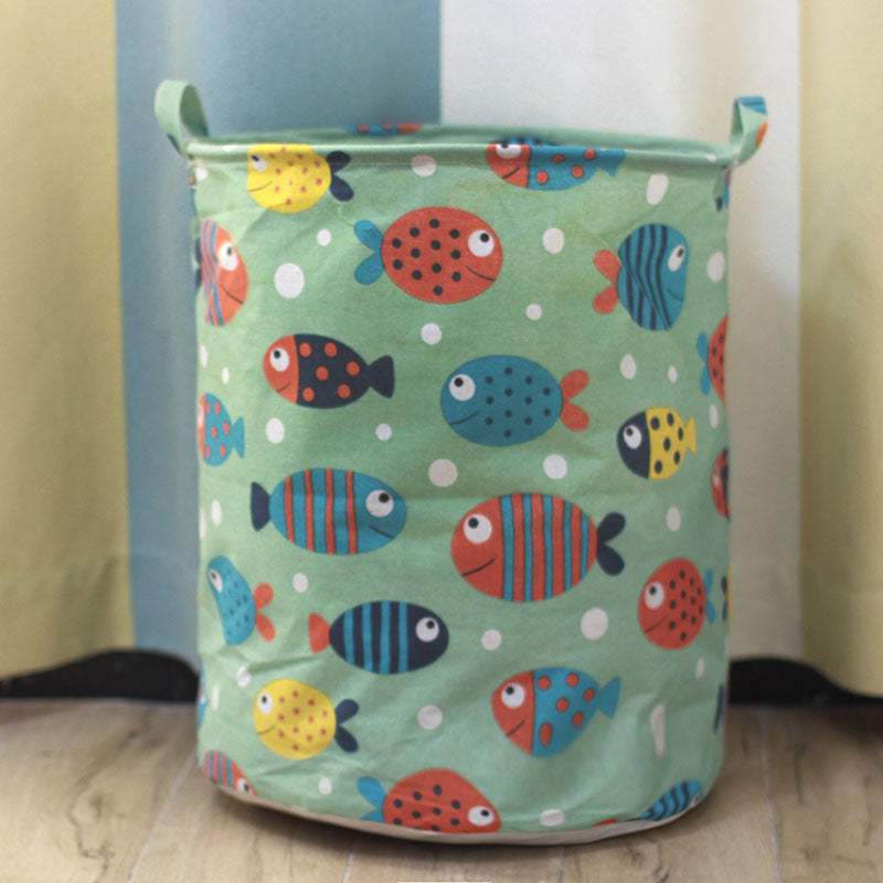 Fabric Dirty Clothes Basket Folding Storage