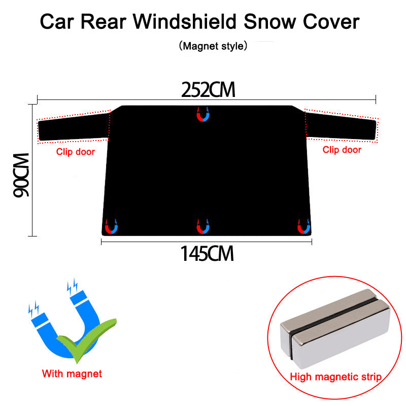 Car Windshield Snow Cover – Ice/Frost Protector with Mirror Covers