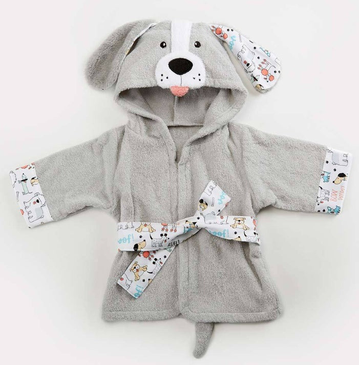 Unisex Hooded Cotton Baby Bathrobe Cartoon Relaxed Fit