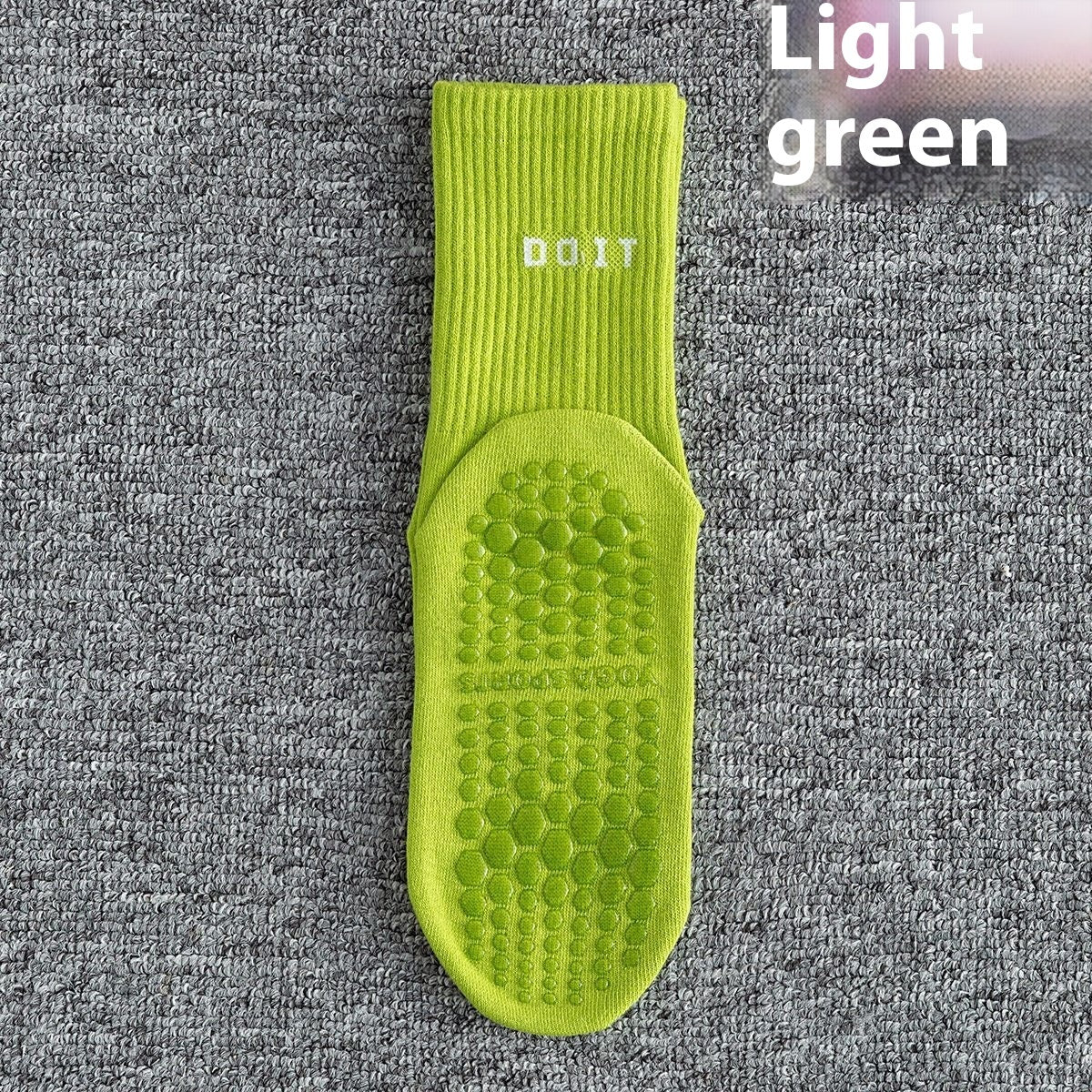 Women’s Mid-Calf Yoga Socks Trendy Letter Non-Slip Breathable