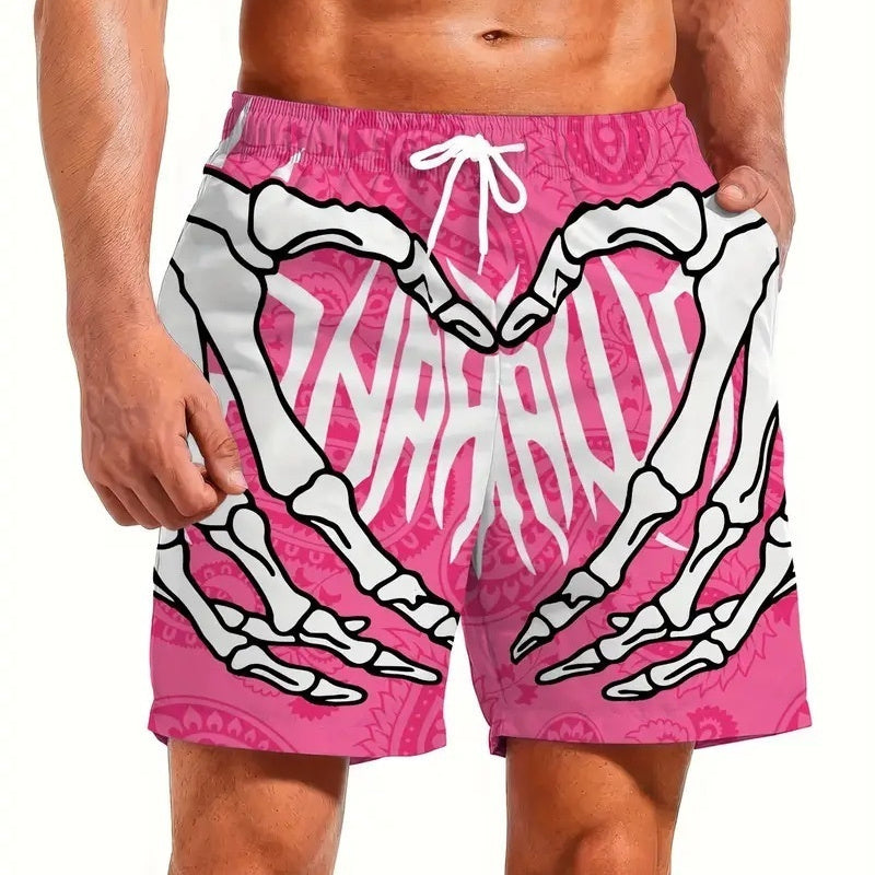 Men’s 3D Printed Beach Shorts – Four Seasons Trendy Swim Shorts