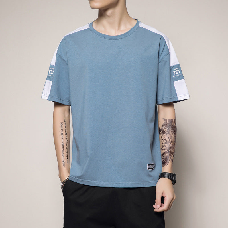 Simple short sleeve cotton t-shirt men's shirt