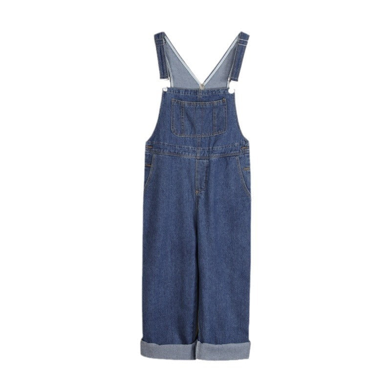 Women's Fashion Denim Suspender Pants – Casual Loose Overalls Jumpsuit