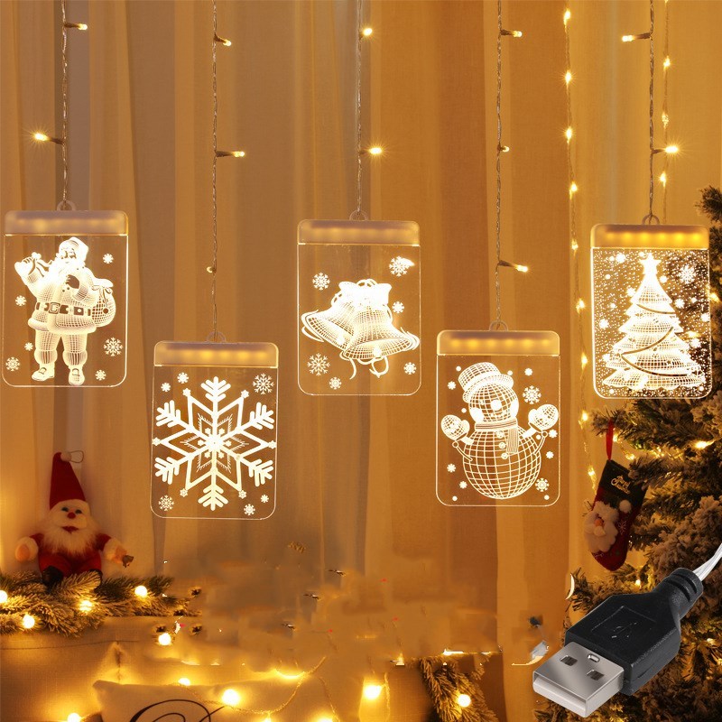 Curtain Ice Strip Light String for Christmas Decoration