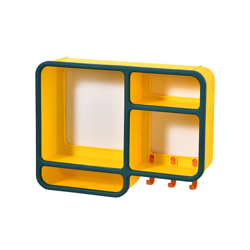 Dustproof Wall-Mounted Cosmetic Shelf – Bathroom Organizer Rack