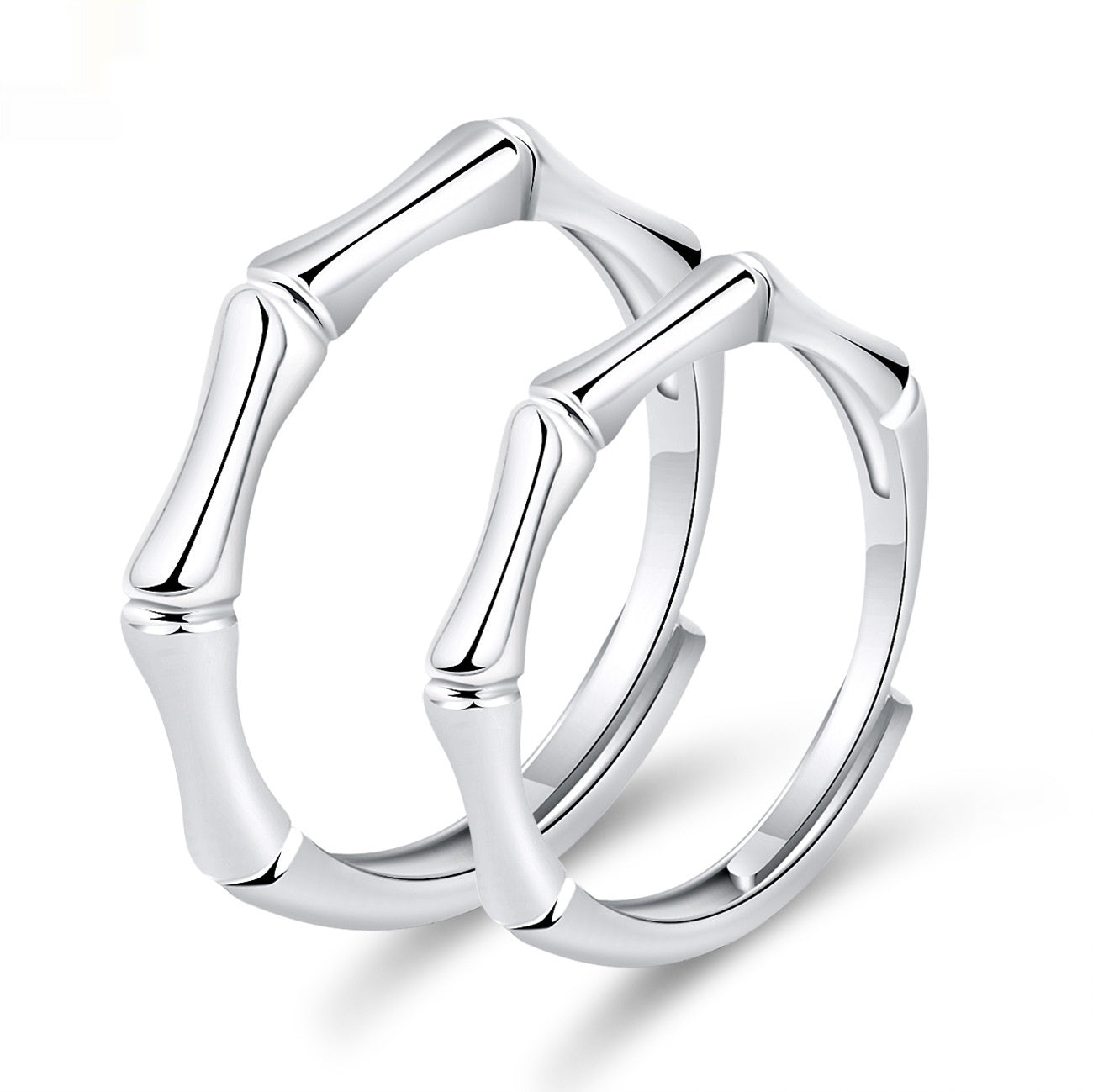Elegant Crown-Shaped Moissanite Electroplated Copper Couple Rings Set