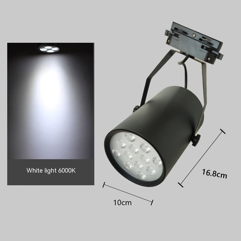 LED Track Spotlight Track Lamp 12 W18W Clothing Store Background Wall Open-mounted Slide Spotlight Super Bright
