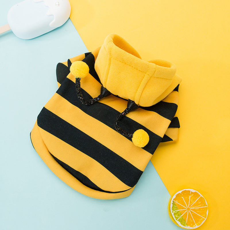Dog Cat Hooded Sweater Cartoon Pet Clothes