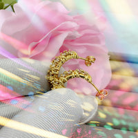 Cross Stud Earrings Gold