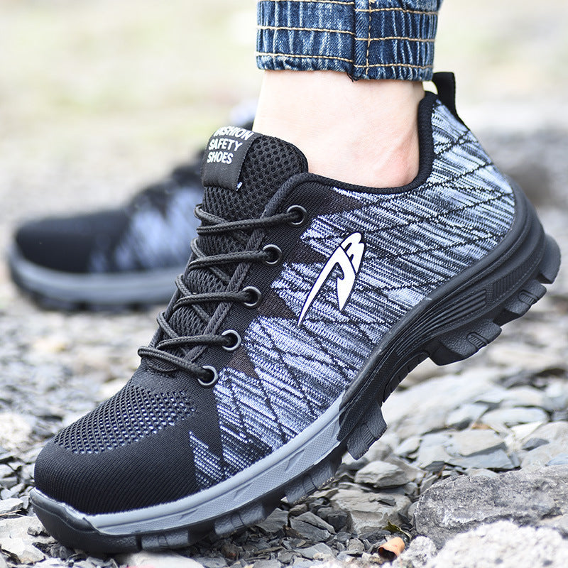 Unisex Breathable Mesh Safety Work Shoes Low Cut Regular