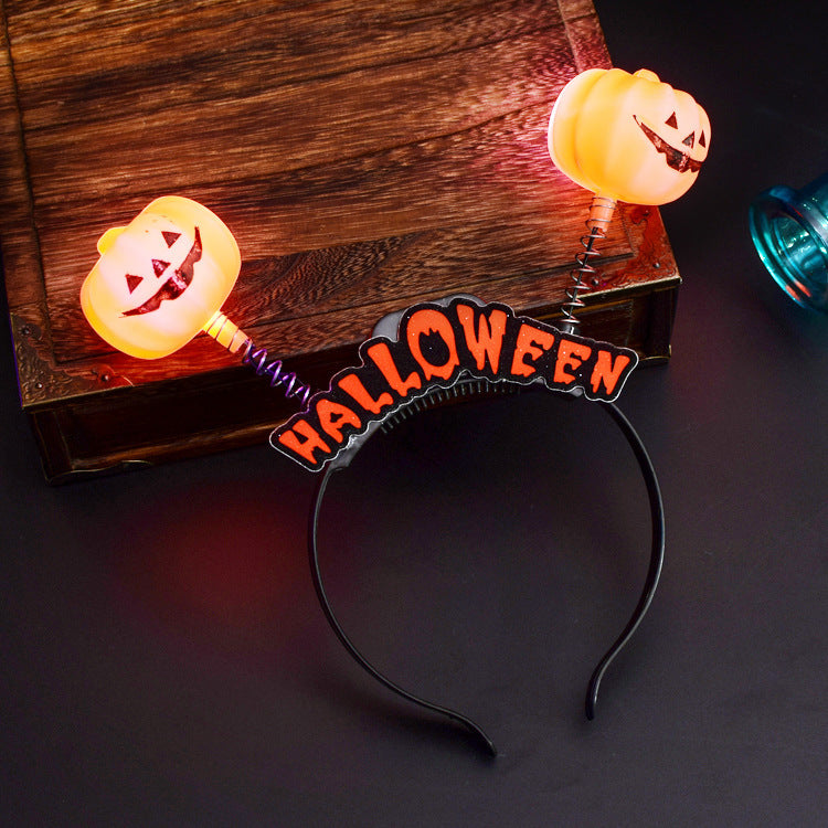 Halloween Glowing Pumpkin Ring – Light-Up Lantern Prop and Party Gift