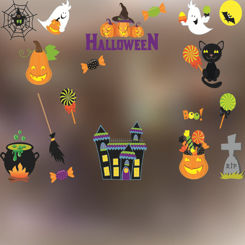 Halloween Decoration Kindergarten Stickers Glass Door