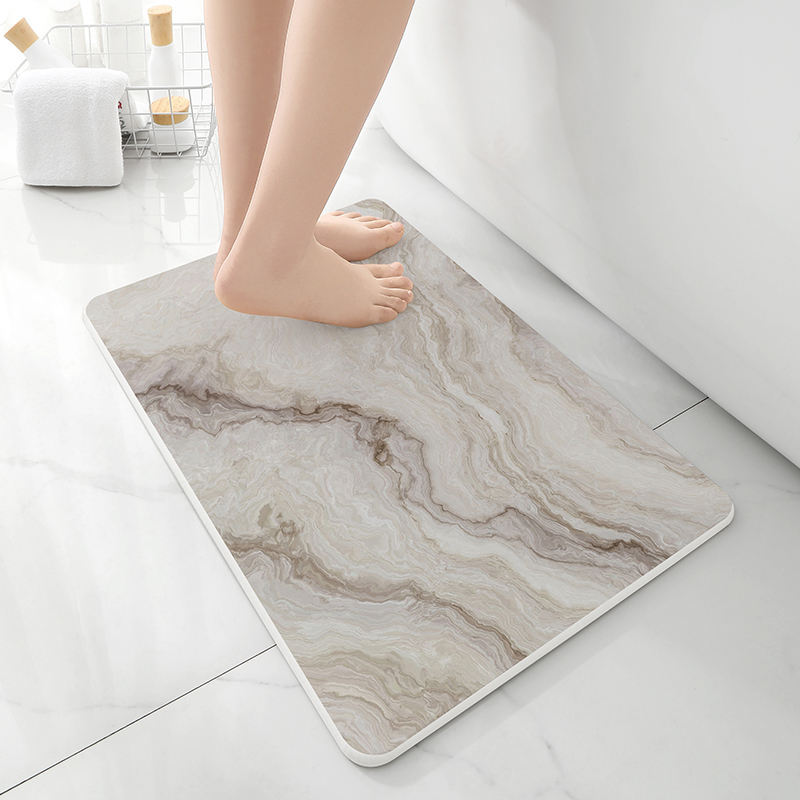 Marble Bathroom Floor Mats – Super Absorbent & Stylish