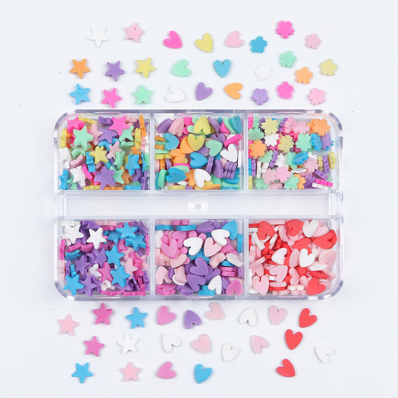 Small 6-grid Boxed Holiday Manicure Polymer Clay Ornament