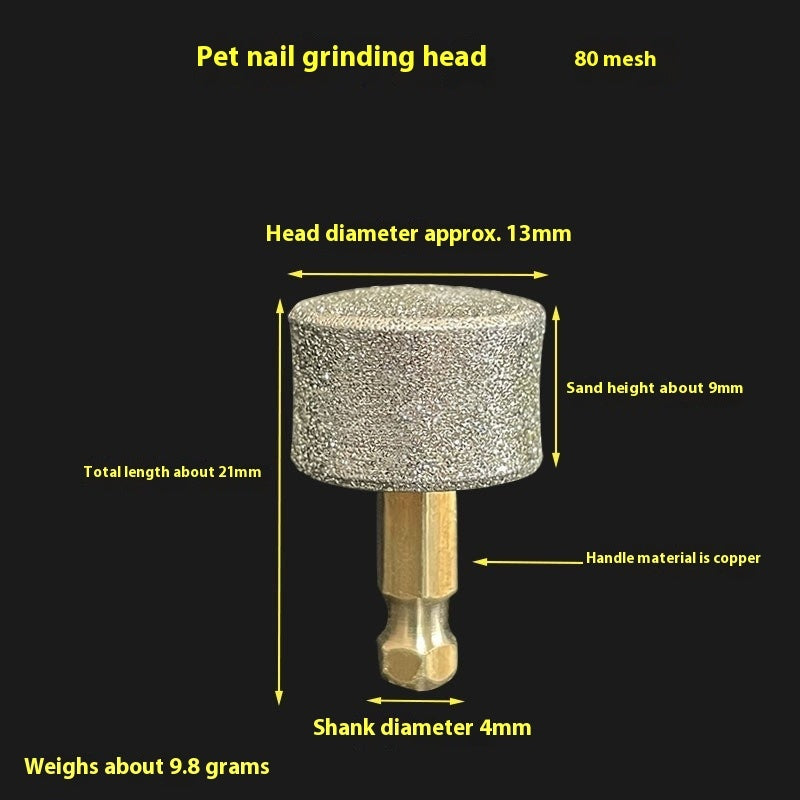 Pet Nail Manicure Grinding Head Trimming Diamond