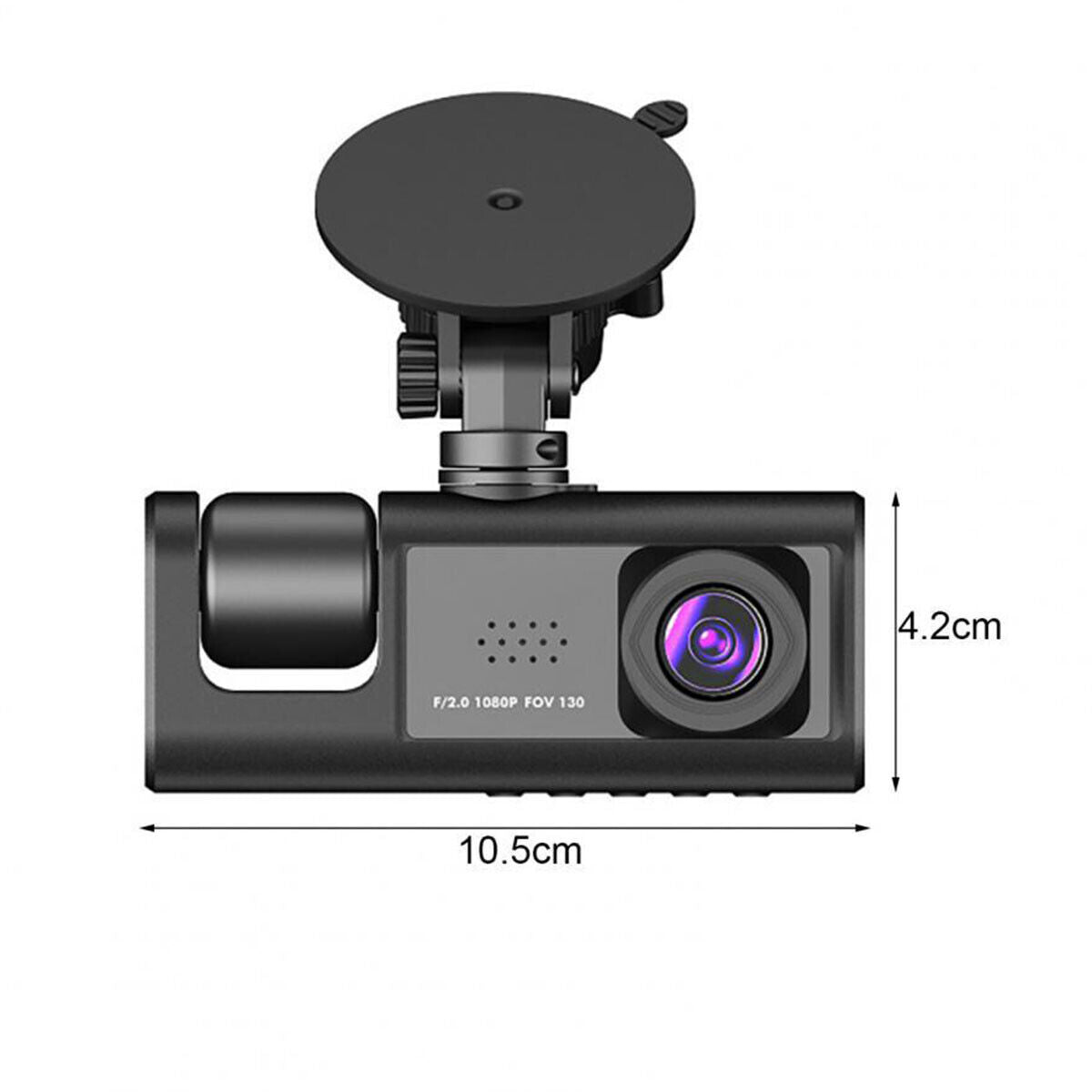 1080P Dual Lens Car Dash Cam with G-Sensor, Front and Rear Video Recorder
