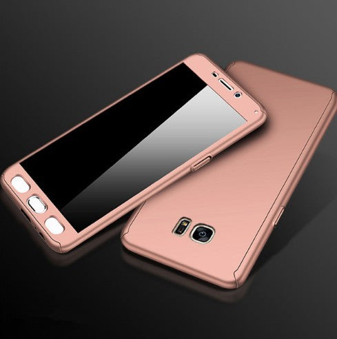 360° Full Protective Case Cover with Tempered Glass for Galaxy J Series (J2, J3, J5, J7, Prime & Pro Models)