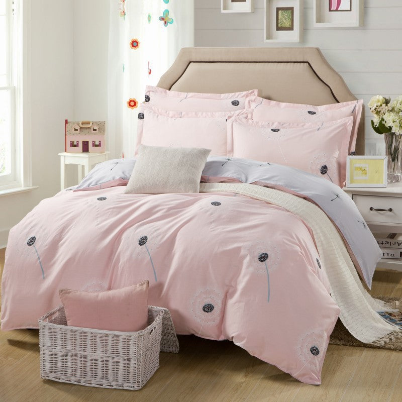 Four-Piece Cotton Bedding Set – Multiple Sizes, Soft and Breathable Home Textile