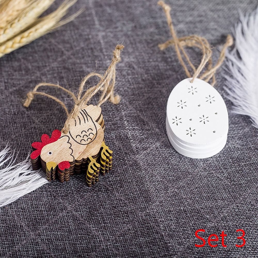 Easter Wooden Decorative Pendant Decorations – Holiday, DIY Crafts, and Home Decor