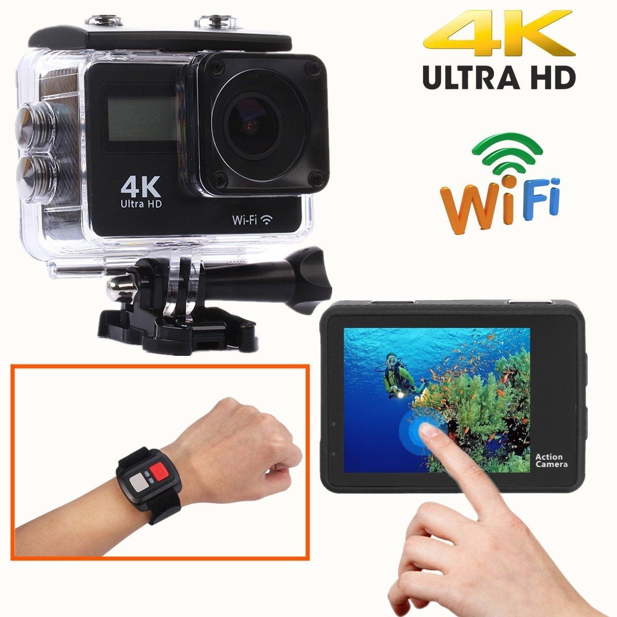 Underwater Diving Camera – Waterproof Action Cam for Snorkeling & Surfing