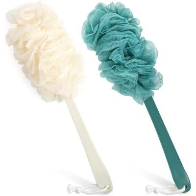 Long Handle Back Scrubber Brush – Soft Mesh Bath & Shower Sponge Brush