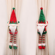 Christmas Elf Couple Curtain Hugging Doll