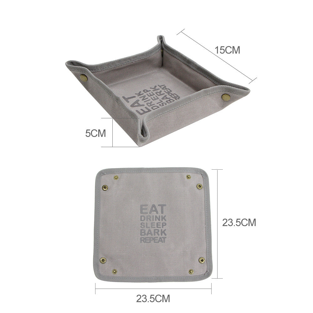 Foldable Canvas Easy To Clean Pet Portable Food Bowl