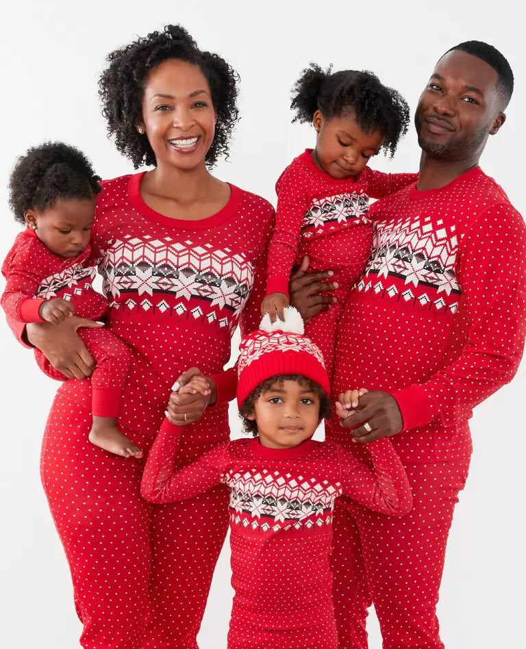 New Explosive Christmas Little Retro Parent-child Homewear