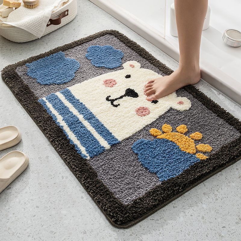 Cartoon Household Bathroom Mats – Absorbent Non-Slip Floor Rugs