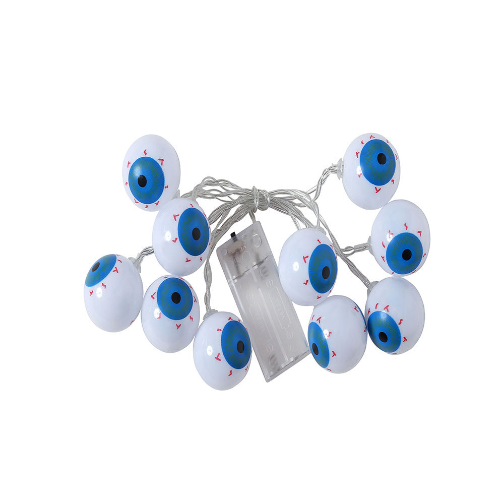 Halloween Skull Pumpkin String Lights – 1.5m Warm White LED Lanterns for Ghost Festival Party Decor
