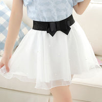 Pearl organza skirtwhite