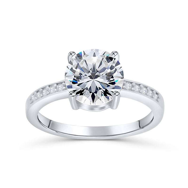 Elegant 925 Sterling Silver Engagement and Wedding Ring for Women