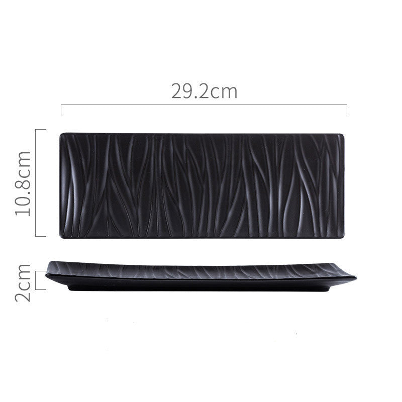 Japanese Creative Sushi Plate Pottery Long Plate