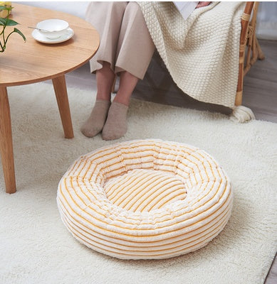 Soft Long-Hair Plush Pet Nest Bed in Multiple Sizes and Colors