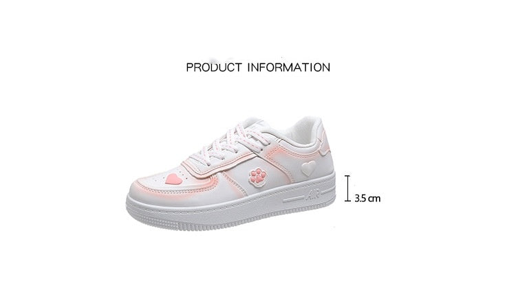 Cherry Blossom Powder Platform White Shoes Children