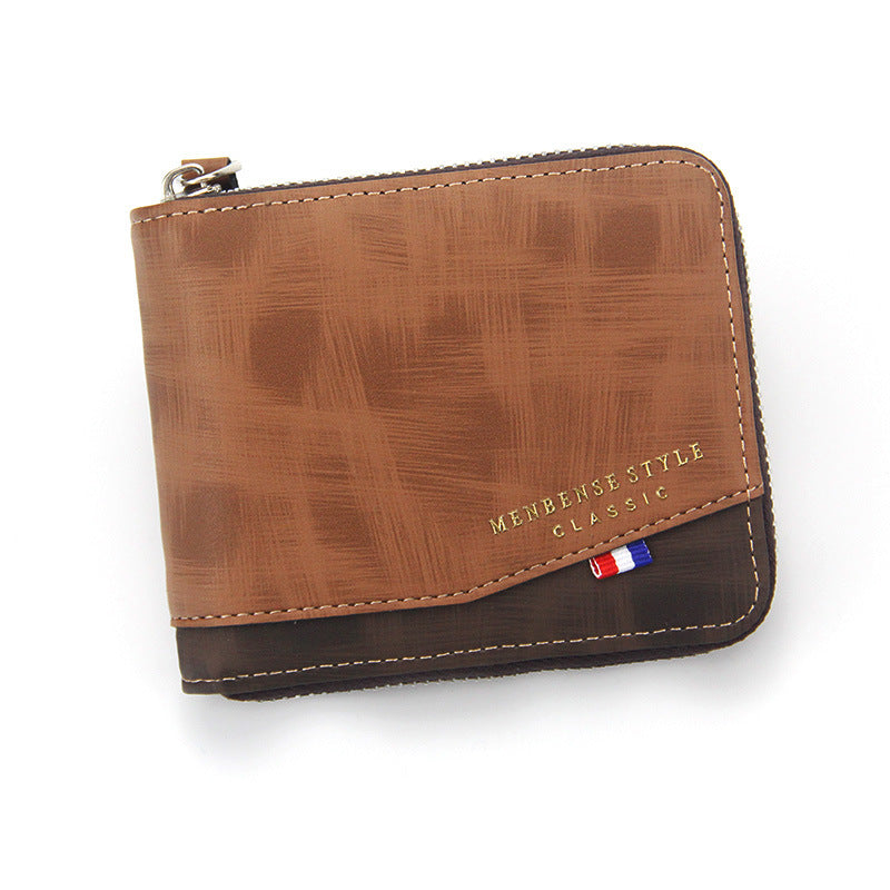 Men's Frosted Simplicity PU Leather Wallet Solid Color