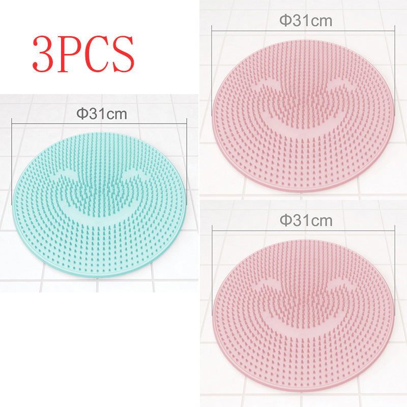 Silicone Bathroom Anti-Slip Massage Pad – Non-Slip Floor Mat with Foot Massage Design for Shower and Bath