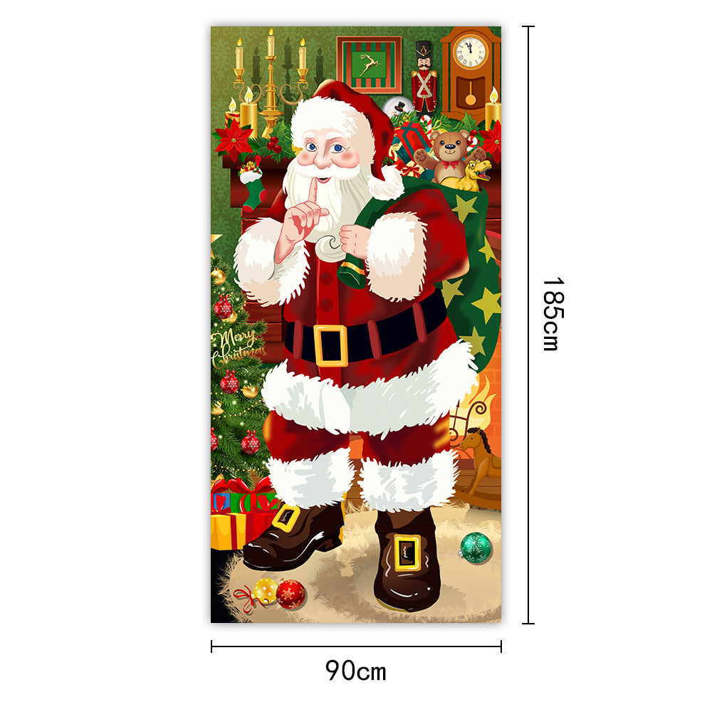 Christmas Curtain Flag Outdoor Photo Puppy Background Hanging Cloth