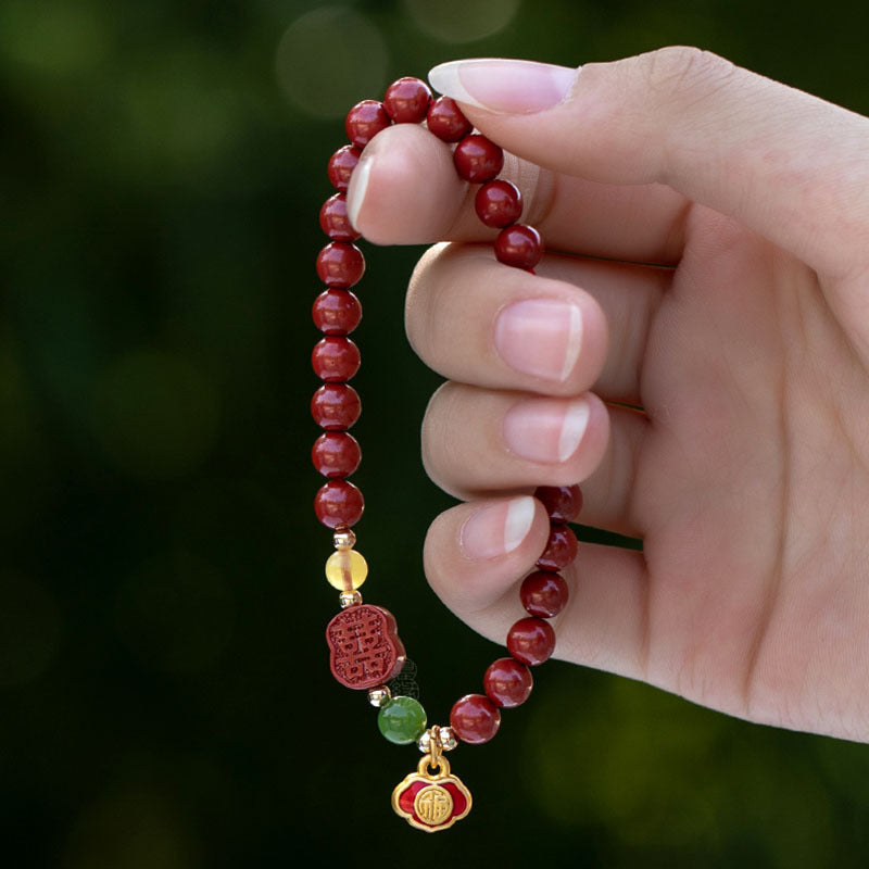 Raw Ore Emperor Sandstone Happy Eyebrow Bracelet For Women